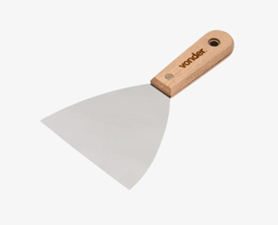 ESPATULA ACO INOX CABO MADEIRA 12,50 CM